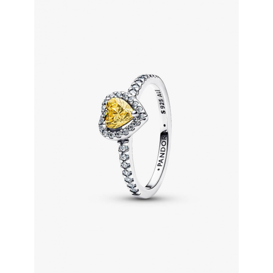 Pandora Glinsterende Verhoogde Hartring maat 17.25 198421C06-54 - 58080