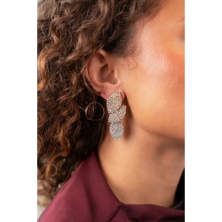 Lott Gioielli Gouden Oorbellen Triple Leaf Sil - 58128