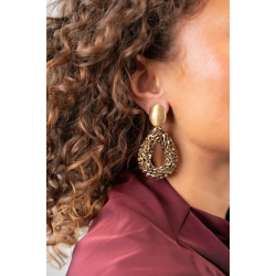 Lott Gioielli Gouden Oorbellen Drop L Raw Marieke - 58130