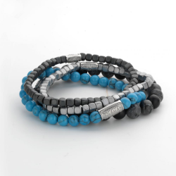 Rebel & Rose Armband roll the dices mad dark grey 4mm - 58134