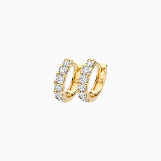 Blush Lab grown diamonds oorringen 2x0.29ct Pavé-zetting in 14k Goud - 58215