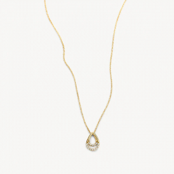 Blush Ketting met druppel hanger met zirkonia 14k goud - 58224