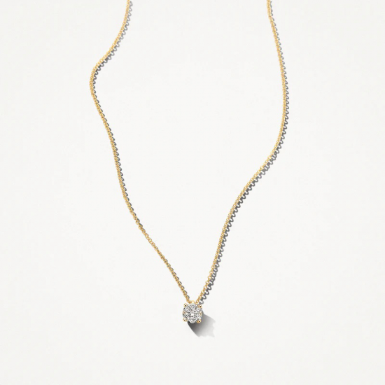 Blush Collier met diamant in âO? 4.4 mm chaton zetting 14k - 58225