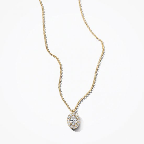 Blush Collier lab grown diamant ovaal 14k goud - 58226