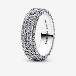 Pandora Timeless driedubbele rij pavé ring maat 19 - 58266