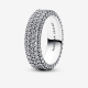 Pandora Timeless driedubbele rij pavé ring maat 19 - 58266