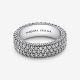 Pandora Timeless driedubbele rij pavé ring maat 19 - 58266