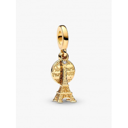 Pandora Parijse Eiffeltoren In het laboratorium gekweekte diamant dubbele hangende bedel 763344C01 - 58315