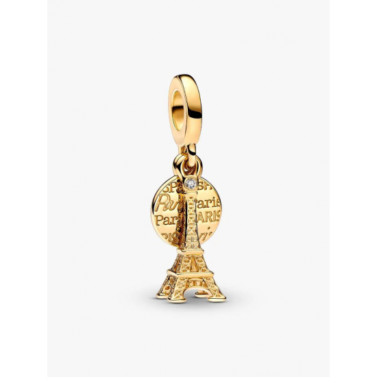 Pandora Parijse Eiffeltoren In het laboratorium gekweekte diamant dubbele hangende bedel 763344C01 - 58315