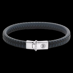 Rebel & Rose Small Braided Black&Blue armband RR-L0178-S-L - 58350