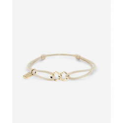 Buddha to Buddha koord armband Chain XS golf plated beige 135BE-GV-M - 58354