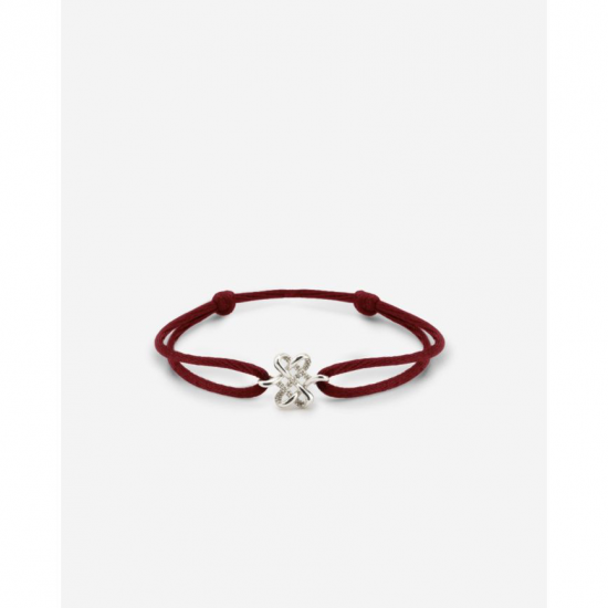 Buddha to Buddha koord armband  endless knot zilver rood 185RD-M - 58359