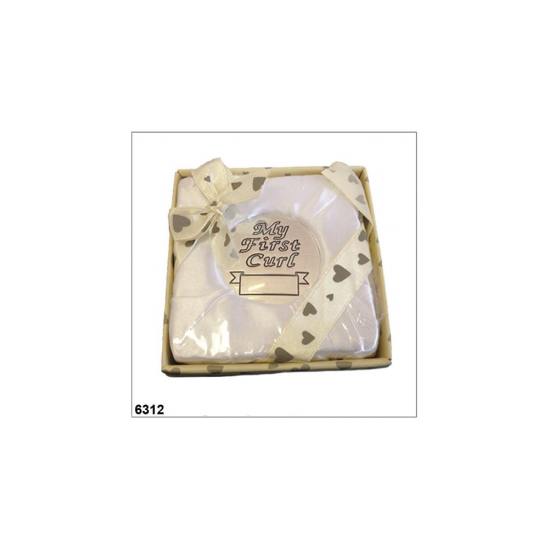 KINDERARTIKELEN VERZILVERD HAARLOKDOOSJE- ROND WG-06312 - 57623