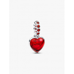 Rood Muranoglas Rood Hart Hangende Bedel - 58367