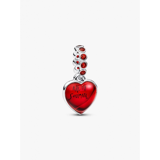 Rood Muranoglas Rood Hart Hangende Bedel - 58367
