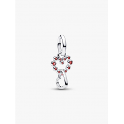 Pandora Verbonden Harten & Rode Stenen Hangende Bedel 794435C01 - 58370