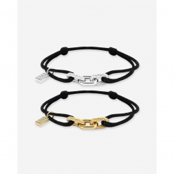 Buddha to buddha Koord Armband Katja Bicolor Zwart Set - 58443