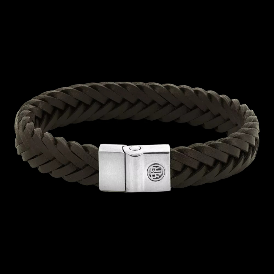 Rebel & Rose Full Metal Premium Braided 12mm Brown - 58458