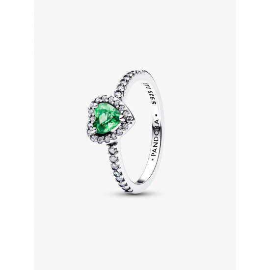 Pandora Verhoogd Mintgroen Hartring maat 17.25 198421C08-54 - 58524