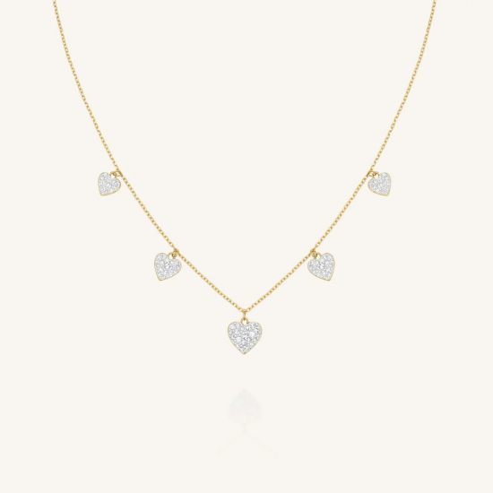 Rosefield Multi Hearts Necklace JNMHG-J1274 - 58633