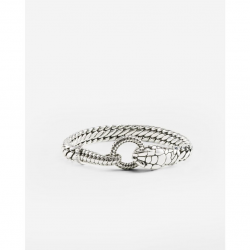 Buddha to Buddha Armband Ben XS Slang Zilver maat E J453-E - 58647