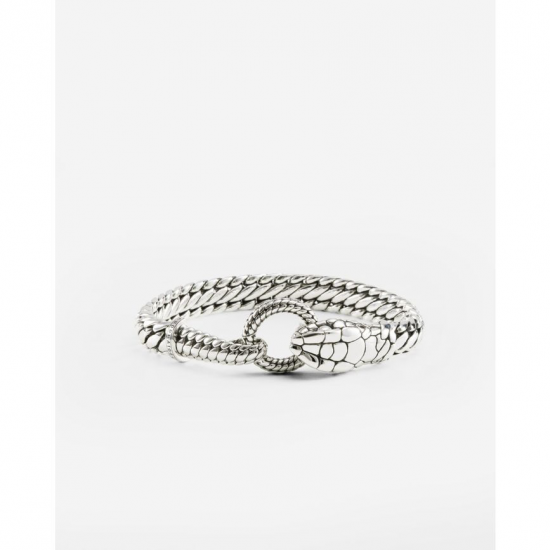 Buddha to Buddha Armband Ben XS Slang Zilver maat E J453-E - 58647