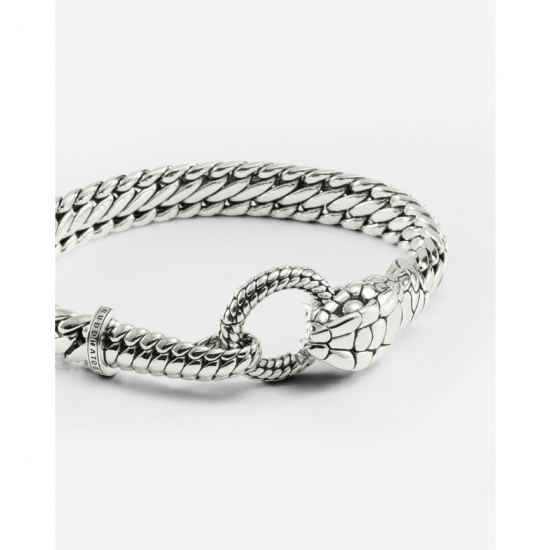 Buddha to Buddha Armband Ben XS Slang Zilver maat E J453-E - 58647