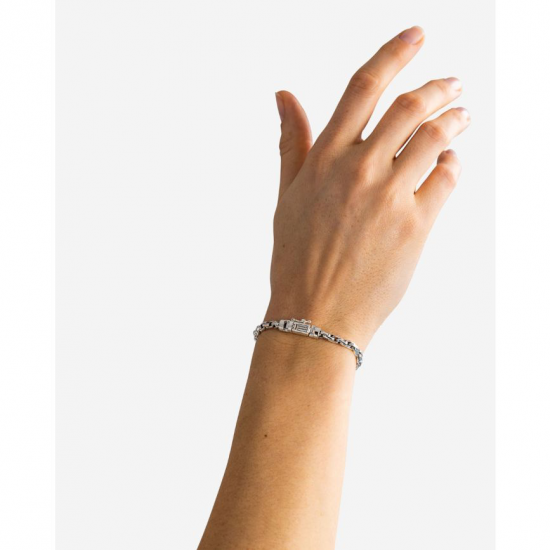 Buddha to Buddha Armband Venetian Mini Twist Zilver maat D J396-D - 58648