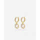 Buddha to Buddha Oorbellen Katja Klaver Parelmoer Set Verguld 197GV - 58663