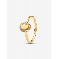 Pandora Graveerbare Ovale Halo Ring 163800C01 MAAT 18.5 - 58688