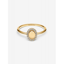Pandora Graveerbare Ovale Halo Ring 163800C01 MAAT 18.5 - 58688
