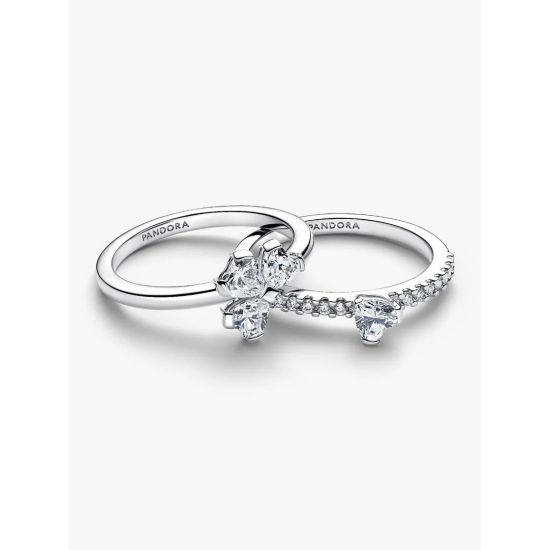 Pandora Sprankelende Klavertjevier Deelbare Ring maat 17.25 194507C01 - 58741