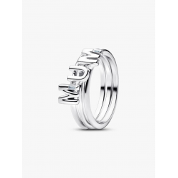 pandora MUM Letters Deelbare Ring maat 17.75 194458C01 - 58755