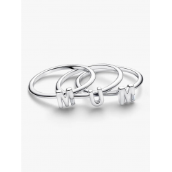 pandora MUM Letters Deelbare Ring maat 17.75 194458C01 - 58755