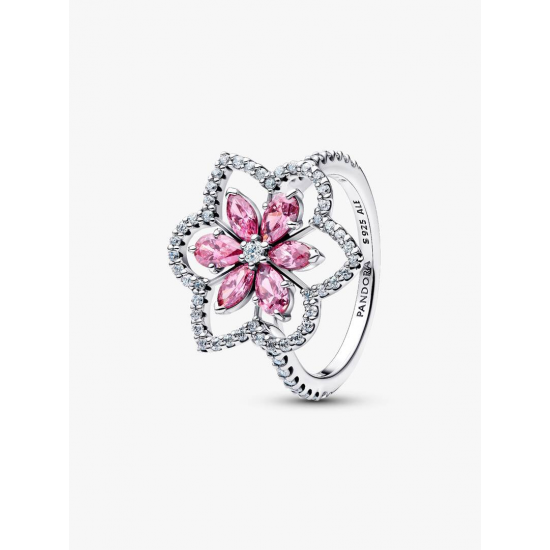 Pandora Cocktailring met Dubbele Bloem maat 17.25  194577C01 - 58757