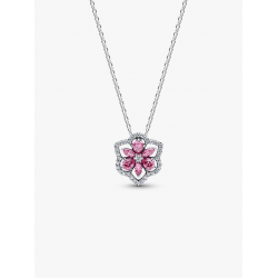 Pandora Sprankelende Roze Herbarium Bloem Ketting met Hanger 394576C01-45 - 58764