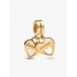 pandora Double Heart Split Dangle Charm 769187C01 - 58811