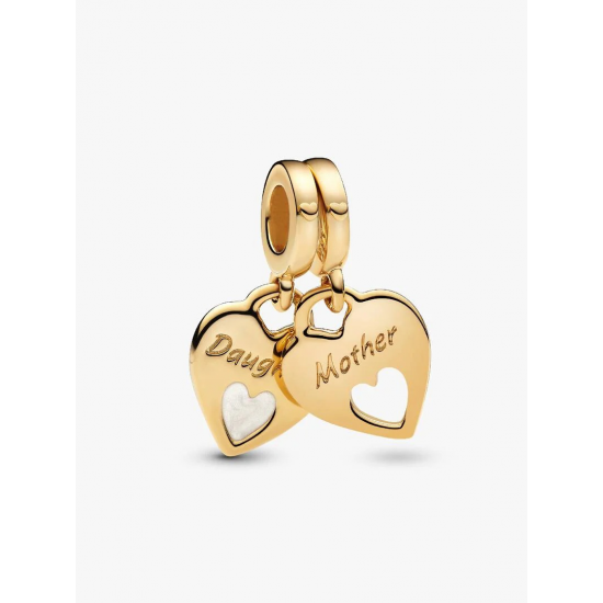 pandora Double Heart Split Dangle Charm 769187C01 - 58811