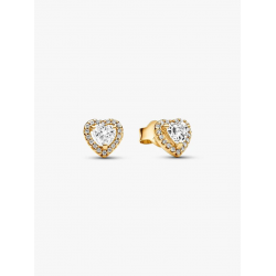 Pandora Sparkling Elevated Heart Stud Earrings 268427C01 - 58814