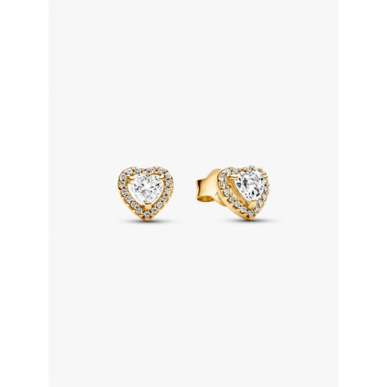 Pandora Sparkling Elevated Heart Stud Earrings 268427C01 - 58814