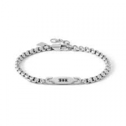 Nomination ManVision armband met 3 centrale zirkonia's 133018/007 - 58821