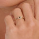 Blush Ring met twee rondjes met zirkonia en 14k goud maat 17 1/4 1282YZI/54 - 58935