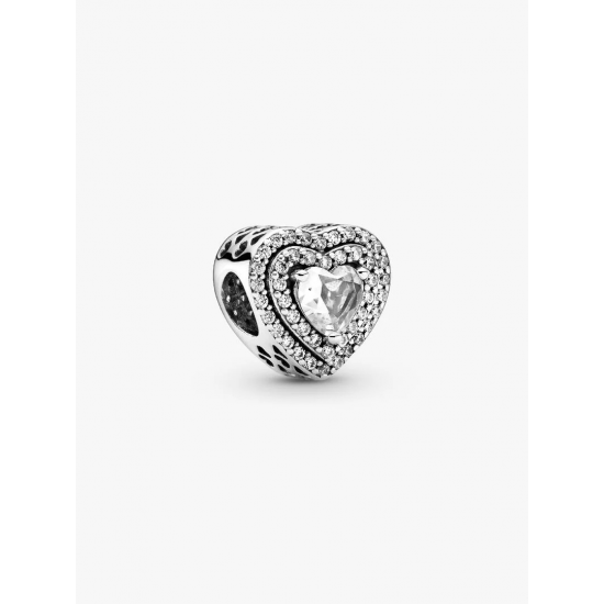 Pandora Sparkling Levelled Hearts Charm 799218C01 - 58981