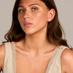 Blush Collier bloem-vormige lab grown diamant 14k goud LG3013Y - 59013