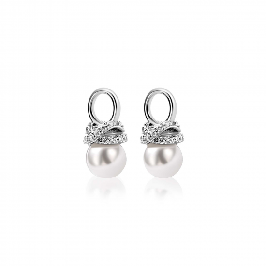 ZINZI zilveren oorbedels met een witte parel ZICH2863 - 59138