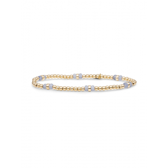 Sparkling jewels Double Reverse Roundel Armband Ice Blue Quartz SBG-GEM72-MIX-DBFCTRDL - 59158