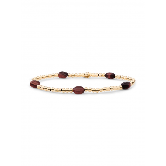 Sparkling jewels Cushion Cut Armband Red Tiger Eye SB-G-3MM-CC-G15 - 59173