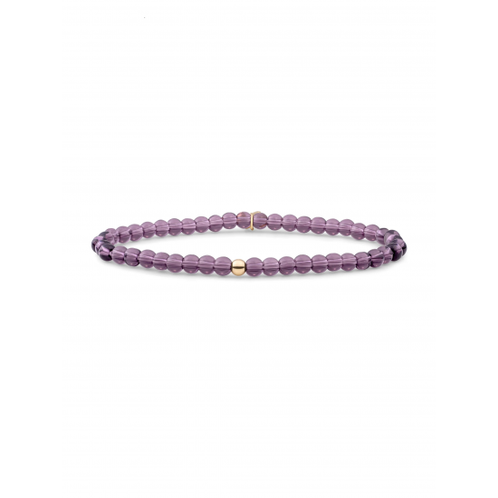 Sparkling jewels Saturn Armband Small Aubergine Quartz SBG-GEM59-ADD-4MM - 59174
