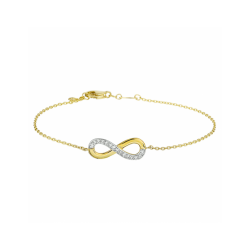 armband infinity zirkonia 17,5 + 1 cm - 56057