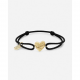 Buddha to Buddha Koord Armband Hart Verguld Zwart one size 546BL-GV - 59237